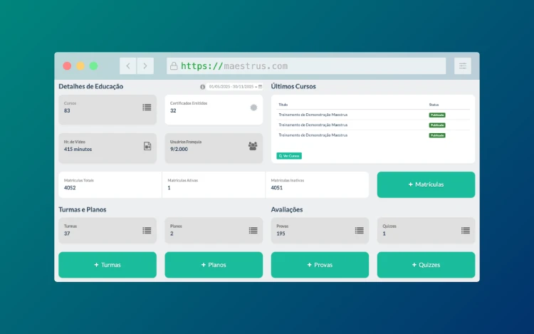 Matrículas e Ações em Massa
